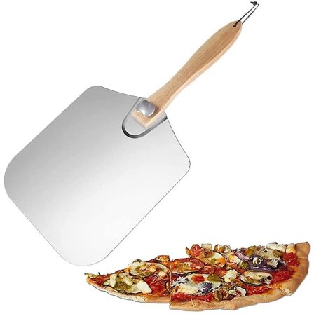 Pizza Spatel, Pizzapaddel, Aluminium och Trä Pizzapaddel, Aluminium Pizzapaddel
