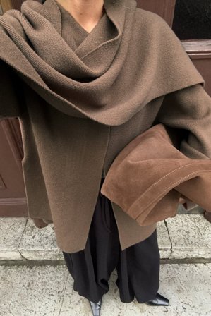 NA-KD Strick-Cape-Cardigan - Cardigans - Braun - S (EU 34-36)