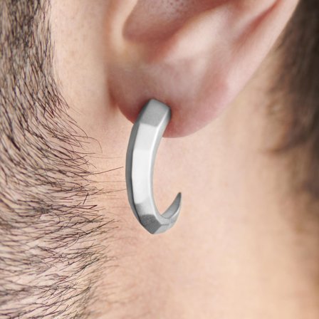 Pendiente de acero con garra Jax para hombres - Pendientes con cierre a presión