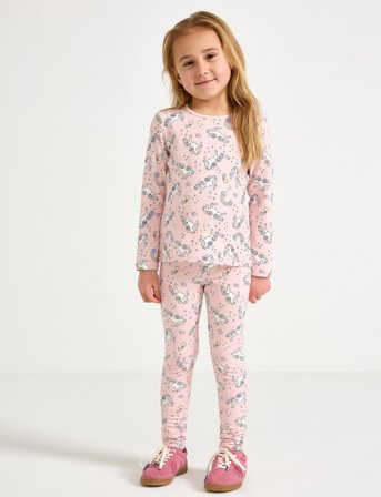 Lindex Leggings 2 Pack Brushed Inside - Pink - 92