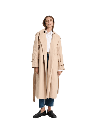 Neuw Tokyo Trench Biscuit Kappor Dam Beige L