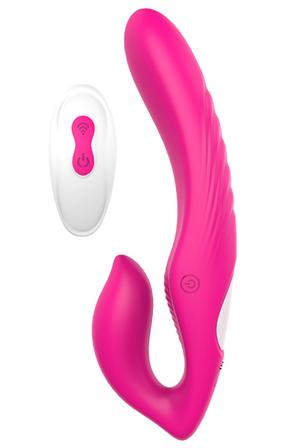 Dream Toys Vibes Of Love Remote Double Dipper Strap-on - Blushme.se