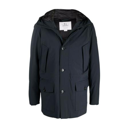 Woolrich Blauw Padded down parka Jas , Blauw , Heren , Maat: 2XL