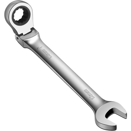 Cr-V Flat Ratchetnyckel, 12mm Flat Nyckel, Halksäker och Lättanvänd
