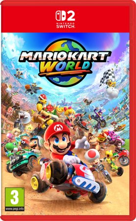 Nintendo Mario kart world Standard Forenklet kinesisk, Traditionelt kinesisk, Tysk, Hollandsk, Engelsk, Spansk, Fransk, Italiensk, Japansk, Koreansk,