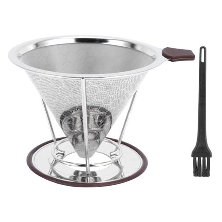 Kaffefilterholder i rustfritt stål Mesh Trakt 1-6 Kopper Kjøkkenredskaper