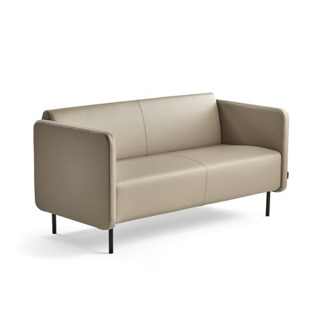 Sofa CLEAR, 2,5-personers, kunstlæder, taupe