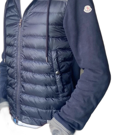 Mörkblå Moncler Cardigan Äkta Storlek S