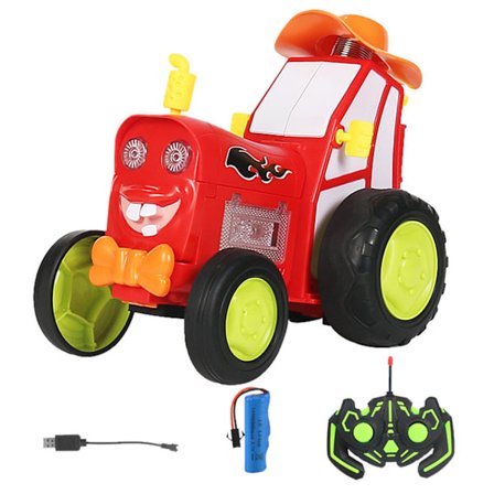 Fjärrkontroll Hoppande stuntbilleksak för barn Intressant lätt musik billeksaker Nyhet Present till barn