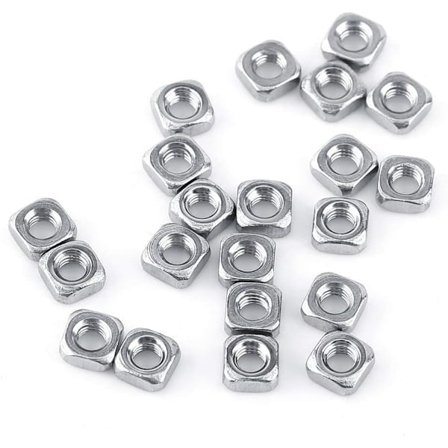 100 stk. Åpne M3 Bolt metriske firkantede muttere ss304 rustfritt stål firkantet mutter