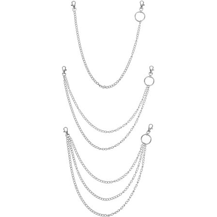 3 Stykker Jeans Kæder Pung Kæde Lomme Kæde Bælte Kæder Hip Hop Bukser Kæde