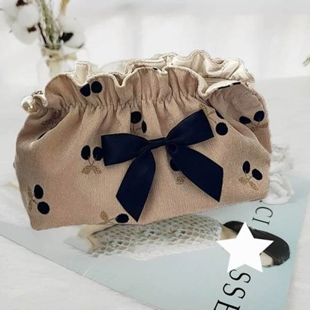 Sminkväska Fashion Rosett Förvaringsväskor SVART