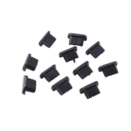 10 stk. Støvplugg Mobiltelefon Ladeport Stoppe for iPhone 7/8 7 Plus/8Plus (Svart)(h})