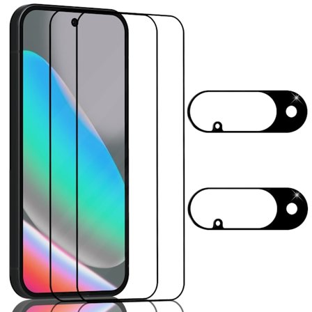 2-Pack Google Pixel 10 Skærmbeskyttelse & 2-Pack linsebeskyttelse - Hærdet Glas 9H - Super kvalitet 3D