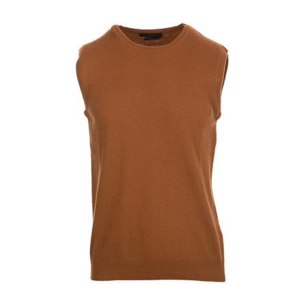 Daniele Fiesoli Sleeveless Strik Brun, Herre Slipover