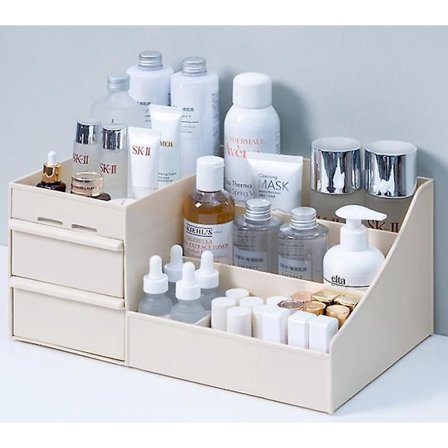 Stor Förvaringslåda i Plast för Smink och Kosmetika med Lådor