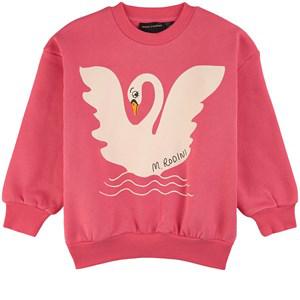 Mini Rodini Pink GOTS Swan Graphic Sweatshirt 104/110 cm - Jumpers and knitwear - 104/110 cm - Pink