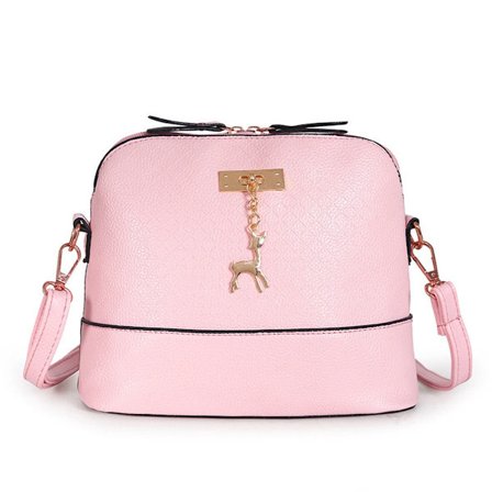 Kvinder Coin Bag Læder Skuldertaske PINK