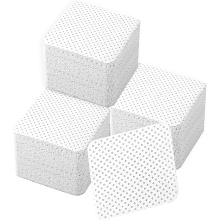 300 stk. fnugfri negleklude, bomuldsrenser affedtningsmiddel gel polish remover klude, UV gel neglelakfjerner - hvid