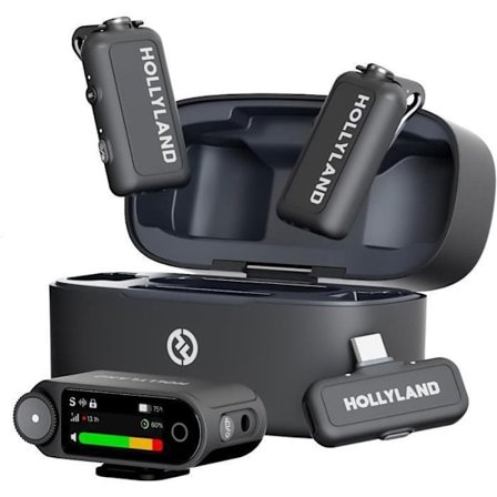 Hollyland Lark MAX 2 Mikro trådløs lavalier-mikrofon til iPhone Kamera Android AI lyd støjreduktion 32 bit transmission 340m