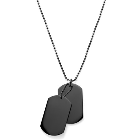 Zwarte Dubbele Dogtagketting voor mannen - Dogtags