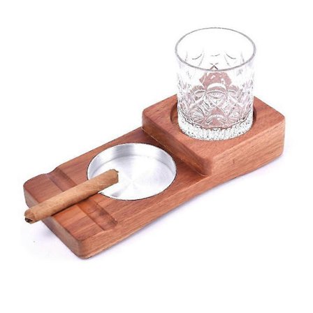 Sigaraskebeger Sigartilbehør For Sigarer Gaveeske For Menn, Whiskey Sigarholder Utendørs