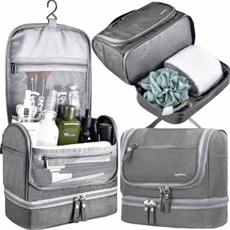 Sminkeveske / Toalettmappe / Necessär - Makeup Bag grå