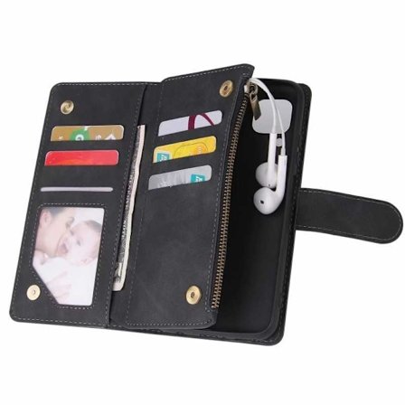 Samsung A12 multifunktionelt pung etui Lynlås 8-rum