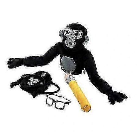 Ny Gorilla Tag Plyschleksak Mjuk Fylld Orangutangdocka med Pennryggsäck