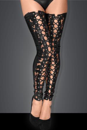 Strømper med Blonder og Snøring - Vuxen.dk - BH, catsuit, bodys, nattøj, net dress, trusser, ofteholdere & vibrerende trusser.