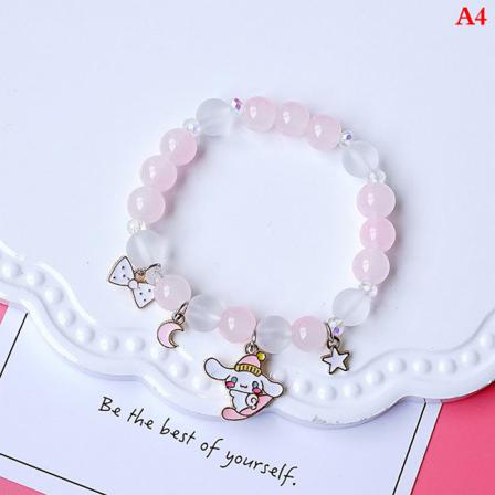 N Version Av Det Nya Färgglada Lila Armbandet I Kalcedonkristall