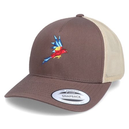 Origami - Marrone trucker Cappellino - Flying Paper Parrot Coyote Brown/Khaki Trucker @ Hatstore