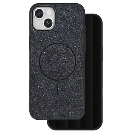 Kimaltava suojakuori iPhone 15:lle – musta