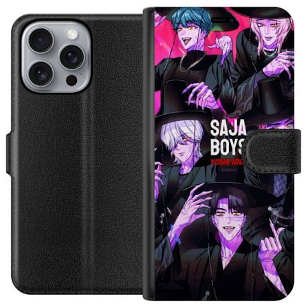 Yhteensopiva Lompakkokotelo Apple Apple iPhone 16 Pro Max Kpop Demoninmetsästäjät Saja Boys Tumma Idoli Aura Violetti Demonivoima