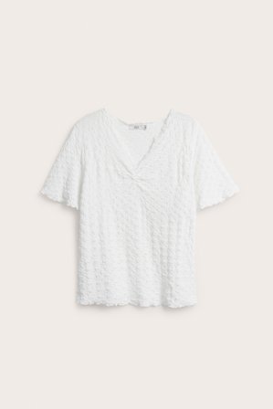 Kappahl | Top o wyraźnej strukturze | Offwhite