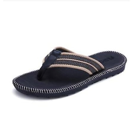 Modetrendiga Flip Flops för Herr och Dam - Hemtofflor, Halksäkra Strandtofflor, Snygga Studenttofflor med Spänne, Utomhustofflor (44 svart)
