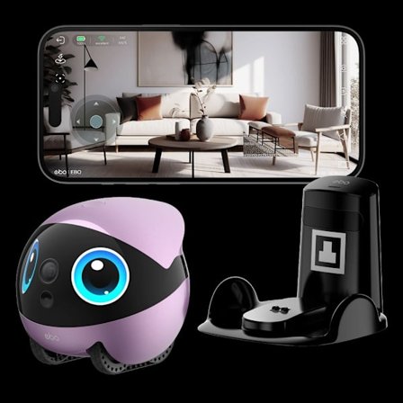 Enabot EBO Air 2 Plus FamilyBot Wireless Robot Camera – 3K AI Assistant - Purple