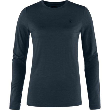 Fjällräven Abisko Wool LS XL - female - Dark Navy/Blue - T-shirts & tank tops