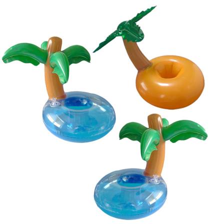 3 stk oppblåsbare drikkeholdere bassengflyter koppholdere for sommeren