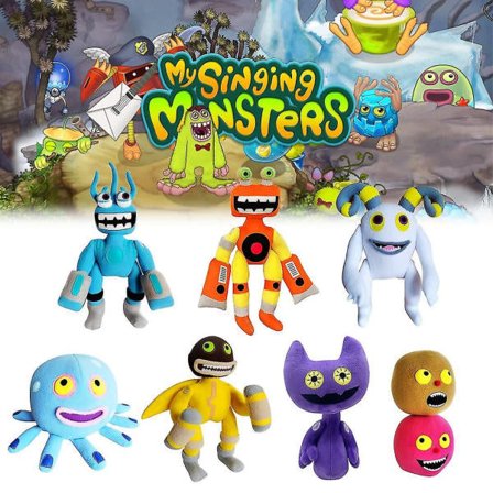 Uusi 28 cm My Singing Monsters Wubbox -lelu, piirretty pelihahmo, pehmoinen plusslelu, pehmeä täytetty turkki nukke lapsille syntymäpäivälahjaksi D 25