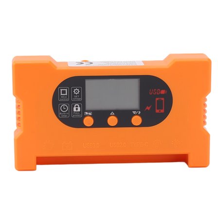 Solar Charge Controller Type C Hurtig Opladning Drevkontrol Kortslutningsbeskyttelse Automatisk Batterigenkendelse Solar Regulator 50A