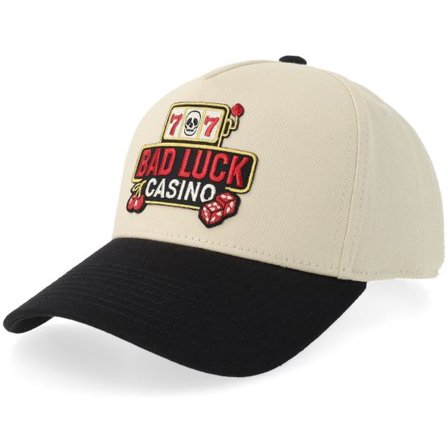 Not For Sale - Beige adjustable Keps - Bad Luck Casino V2 Stone/Black A-frame Adjustable @ Hatstore