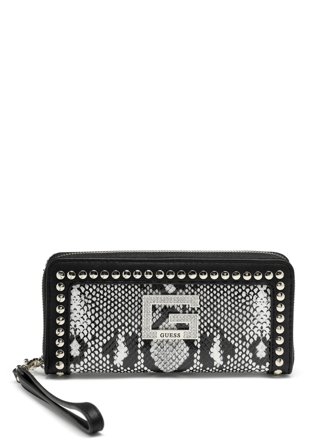 Guess Bling Large Zip Åround Black python Klær