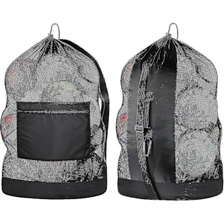 Extra stor fotbollsväska i mesh, justerbara axelremmar och bärbara remmar designade för tränare, vuxna och barn, bäst för fotboll