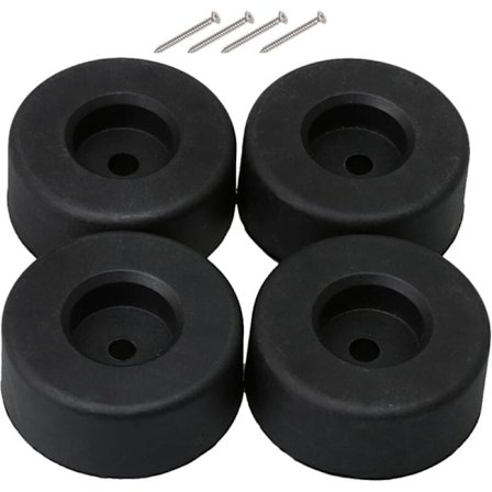 Ineasicer 20 stk Svarte Runde Møbelben i Plast 45mm Diameter 18mm Diameter 6mm Diameter