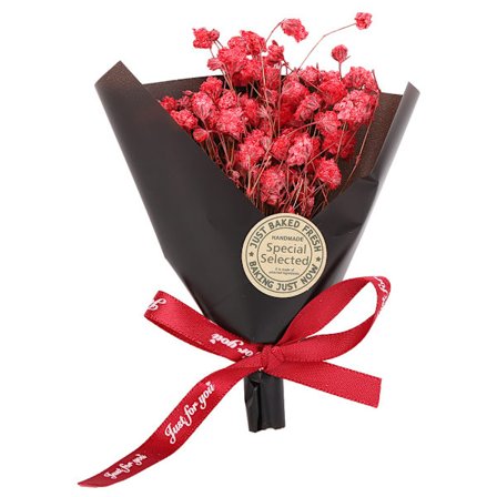 Naturlige tørrede blomster mini buket blomster bryllup dekoration foto rekvisitter (rød)