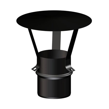 Cappello cinese diam. 80 mm per scarico fumi stufa a pellet e caldaia a pellet