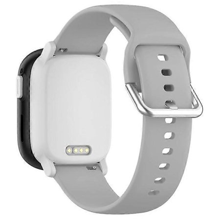 Kompatibla silikonsportband kompatibla med Xplora X6 Play 20 mm ersättningsarmband med silverspänne, storlek: S