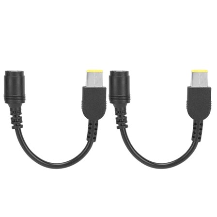 2:a Strom Converter Kabel Adapter 5.5x2.1mm Rund till 7.9x5.5mm Fyrkantig för Lenovo ThinkPad X1 X240 G405