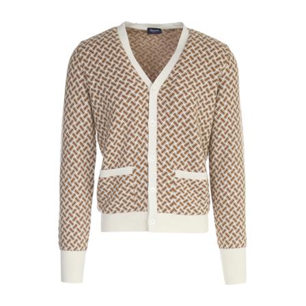 Drumohr, Cashmere Cardigan Beige, Heren, Maat:L
